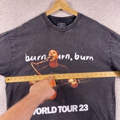 Zach Bryan Burn Burn Burn World Tour 2023 T-Shirt Mens Large Black Concert Merch