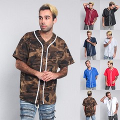 Men’s Classic Raglan Plain Baseball Jersey Tee Uniform T-Shirts S~5XL BJ42-KK6B