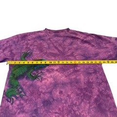 Color Natural Costa Rica Iguana Tie Dye T-Shirt Mens XL Purple Green Graphic