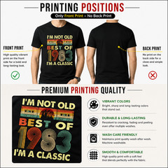 1983 Classic Vintage Retro Tape Graphic T-Shirt Funny Birthday Gift Unisex Tee