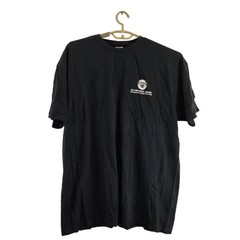 uneek mens t-shirt black crew neck short large print at the back size 2xl