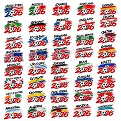 2026 World Cup Country Flag Soccer T-Shirt USA Canada Brazil Mexico Tee