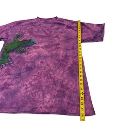 Color Natural Costa Rica Iguana Tie Dye T-Shirt Mens XL Purple Green Graphic