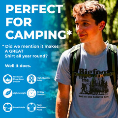 Mens Camping Is Always A Good Idea T shirt Funny Hiking Adventure Travel Tee