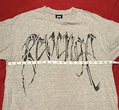 Revenge Skeleton Logo T-shirt Grey Size Large Made In USA Streetwear Punk