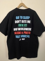 HUF Worldwide AP Albino & Preto Black T Shirt Size XL