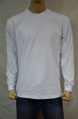 1 PRO5 SUPER HEAVY WEIGHT LONG SLEEVE T-SHIRT PLAIN WHITE S-7XL 1PC