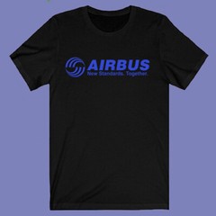 Airbus Aerospace Aviation Men’s Black T-shirt Size S-3XL