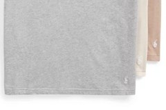 3 PACK POLO RALPH LAUREN STRETCH SLIM FIT COTTON GRAY BLACK CREW NECK T SHIRTS