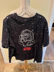Great Oversized Men’s Tee Star Wars Darth Vader Speckled Starfield Design 2X