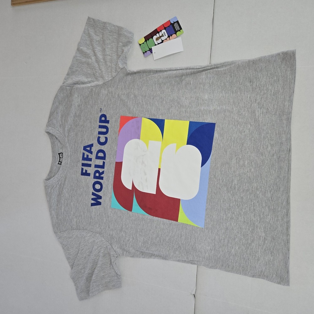 FIFA World Cup 2026 Adult T-Shirt Lg Tour Style Nwt Grey See Pics