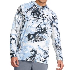 Under Armour 1383576 UA Men’s Fish Pro ISO-Chill Carolina Blue Camo Hoodie Shirt