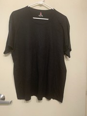 Hanes black t- shirt large classic everyday cotton tee comfortable casual unisex