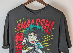 Funimation Smash T Shirt 2XL Black Anime Graphic My Hero Academia