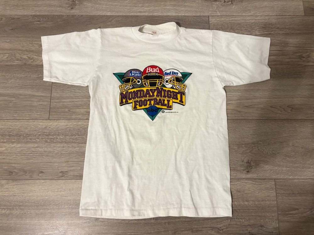 Vintage 90’s BUD LIGHT NFL Monday Night Football T-Shirt (Single-Stitch)