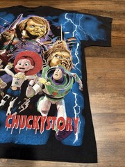 Chucky Toy Story Shirt Size XL Boot AOP Tee Tultex Tag Single Stitch Deadstock