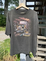Vintage 3D Emblem Truckers Only 1988 Shirt Truck Stop Harley Single Stitch XL
