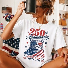 Free As a Cat Shirt, USA 1776–2026 T-Shirt, 250th Years of Shirt