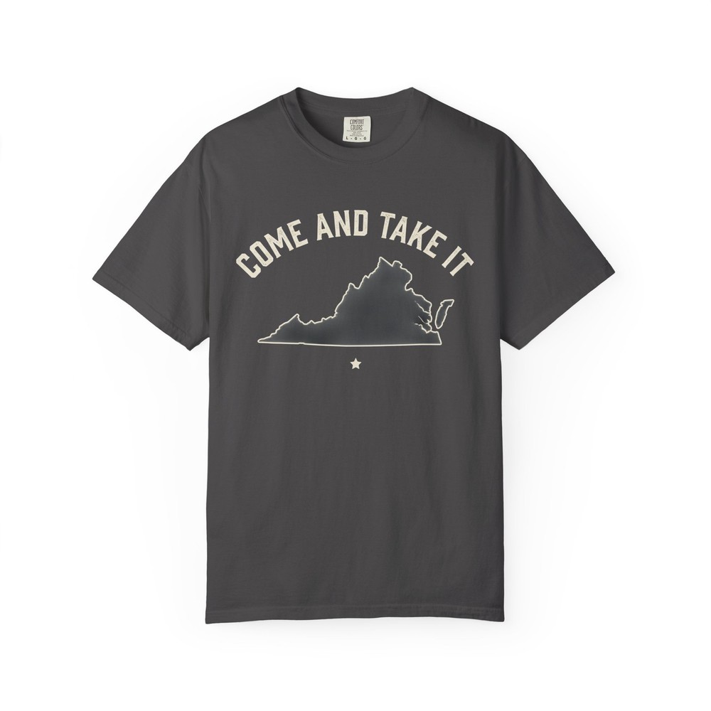 Come and Take It Virginia T-shirt | State Outline Rifle Star Design