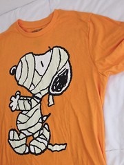 Peanuts Hybrid L Snoopy Mummy Orange cotton Blend Unisex Festive Halloween