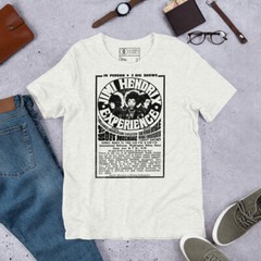 Unisex Graphic Jimi Hendrix Rock Concert t-shirt