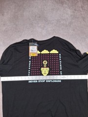 The North Face Long Sleeve T-Shirt XL Black 100% Cotton Graphic Double Sided NEW