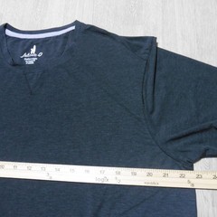 JOHNNIE O Mens L LARGE COURSE T SHIRT PERFORMANCE SHORT SLEEVE HEATHER BLACK