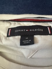 Tommy Hilfiger Mens White Short Sleeve Logo T-Shirt Regular Fit M