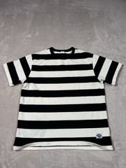 Non Stock MFG Striped Shirt Size Large Thick Cotton Single Stitch