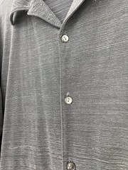 Vintage 90s VESTE LATINO Pleated Ribbed Shirt XL – Made in USA – Silver Grey Clu
