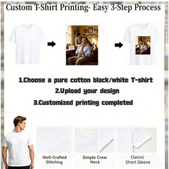 Father’s Day Custom Name Image Tee Warm Gift For Beloved Dad Daily Wear Shirt