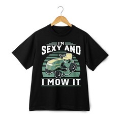 Funny Lawn Mower Slogan Graphic Tee Unisex Retro Casual Gift T-Shirt