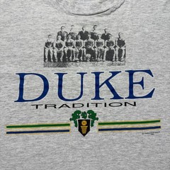 Vintage 80s 1989 Duke Blue Devils Tradition Heather Basketball T-Shirt – Large