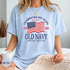 Unisex OLD NAVY USA 250th anniversary shirt, US Flag 250 Years Patriotic Tee