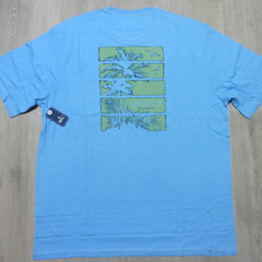 JOHNNIE O Mens L LARGE T SHIRT MALIBLU PALM PARADISE GOLF AQUA DALE 2.0 TEE