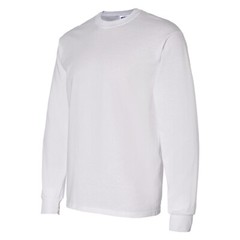 9 Pack White Long Sleeve T-Shirt 100% Heavy Cotton Long Crew Neck Tee – Gildan
