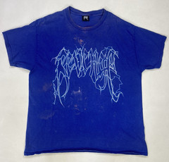 Revenge Lightning Graphic T-shirt Men XL Blue Short Sleeve
