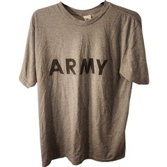 US Army PFU T‑Shirt – Gray – Size Large – Physical Fitness Uniform