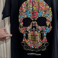 Day of the Dead Skull T-Shirt Small Karani-Art San Miguel Mexico Halloween Dia