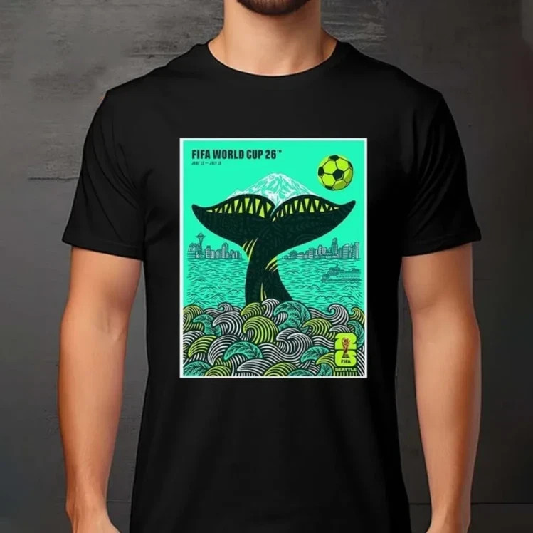 FIFA World Cup 2026 Seattle Poster By Shogo Ota June 11-July 19 T-Shirt S-5XL