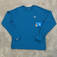 NEW Columbia PFG Shirt Wild Cast Sun Shirt UPF Omni-Shade Blue Mens Size MEDIUM
