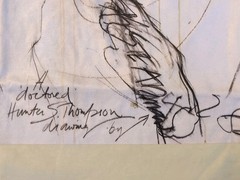Hunter S. Thompson Ralph Steadman Fear And Loathing T Shirt L Ecru Color Gonzo