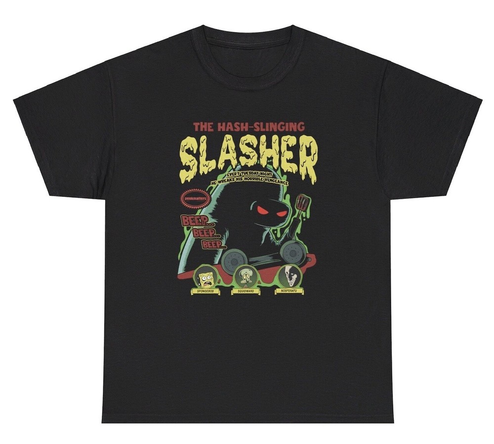 The Hash Slinging Slasher T Shirt Funny Ironic Gen Z Weirdcore Tee