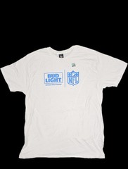 Bud Light NFL Official Sponsor T-Shirt Size XL Licensed Hanes New