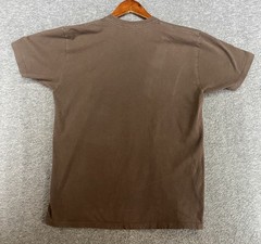 SEE PICS Jimi Hendrix Gold Foil Graphic Tshirt Guitar Brown Mens Large Tee Shirt