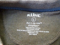 Kuhl T-shirt Tee Long Sleeve Mens Large Wildfibre Organic Heavy Cotton Brown