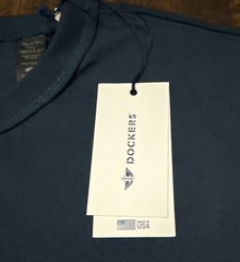 NWT Dockers Made in the USA Classic Tee Premium T-Shirt Navy Men’s XXL $70. C1