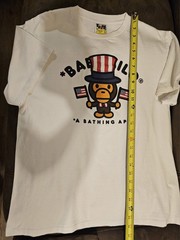 Bathing Ape BAPE Baby Milo USA Independence Day Tshirt Size Large White