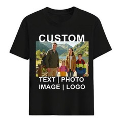 Heat Transfer Custom Tee Personalized Text Photo Logo Unisex Design