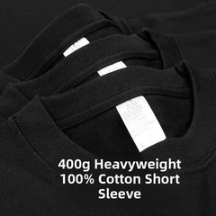 Unisex Heavyweight Pure Cotton Shirt Summer Loose Fit Breathable Casual Tee Gift